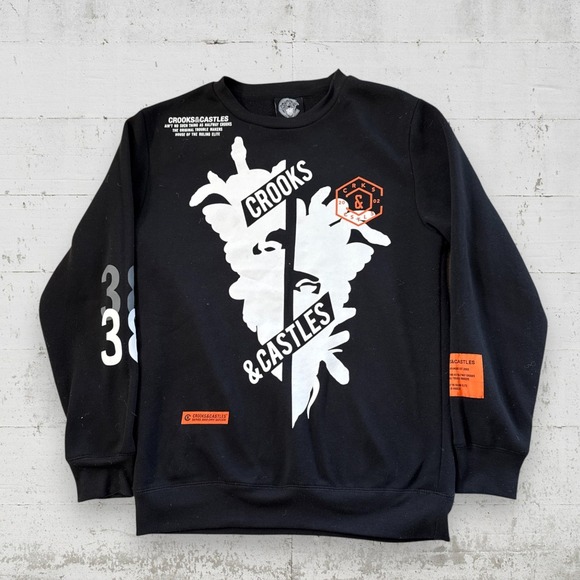 Crooks and Castle's Other - Crooks and Castles Pullover Sweatshirt Mens Large Crew Neck Jumper Long Sleeve